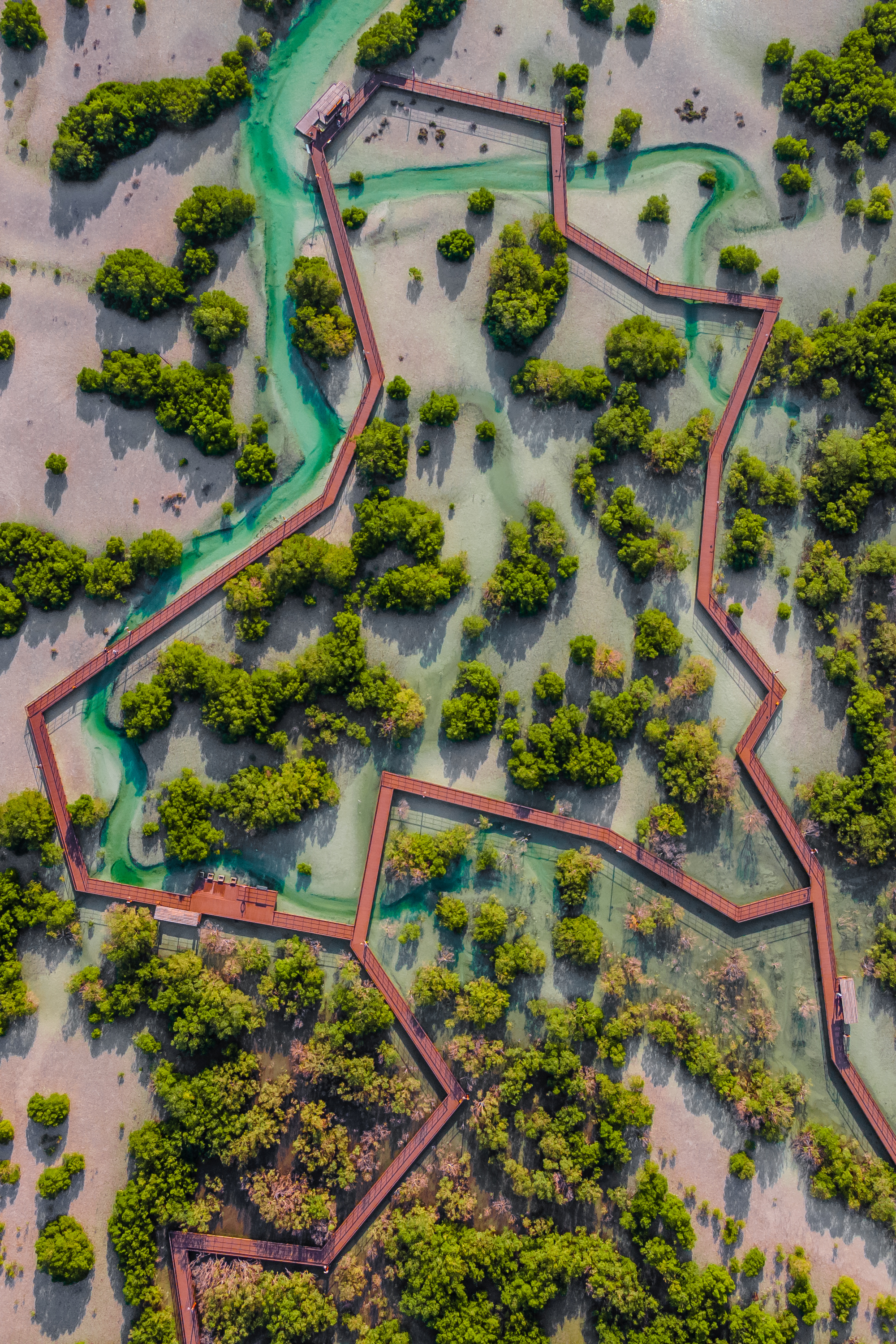 Aerial view of the Middle East landscape